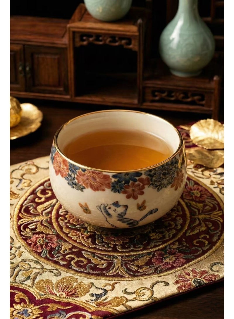 هدية كوب شاي سيراميك مع علبة هدية 100 مل، هدية للنساء، هدية رمضان وعيد، مناسبة للمناسبات والضيافة - Image 5